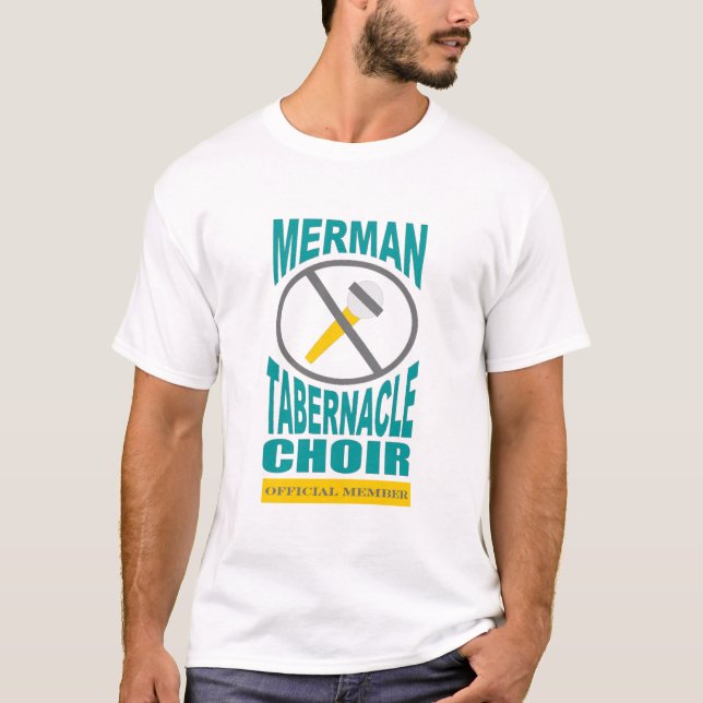 Camiseta T-shirt de Lite dos homens do coro do Merman (Frente)