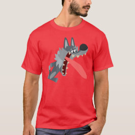 Camiseta T-Shirt de Lobo Animado e Bonito