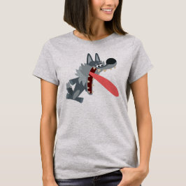 Camiseta T-Shirt de Lobo Animado e Bonito