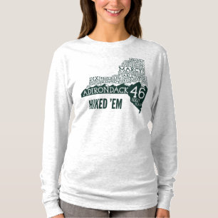 Camiseta T-Shirt de Longa Distância das Mulheres com Perfur