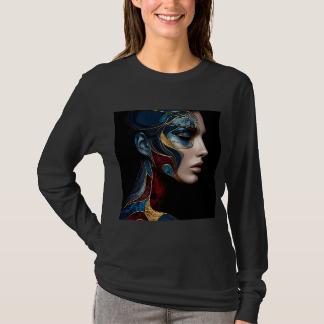 Camiseta T-Shirt de longa distância, Trabalho de arte 1, de (Frente)
