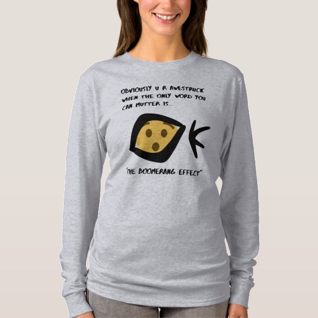 Camiseta T-Shirt de Longa Folga- "Awestrck" Bomerangado (Frente)