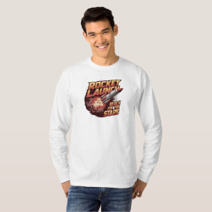 Camiseta T-Shirt de longa folga para lançamento de foguetes