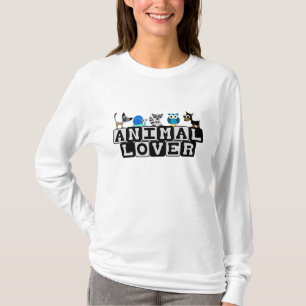 Camiseta T-shirt de Longsleeve do amante dos animais