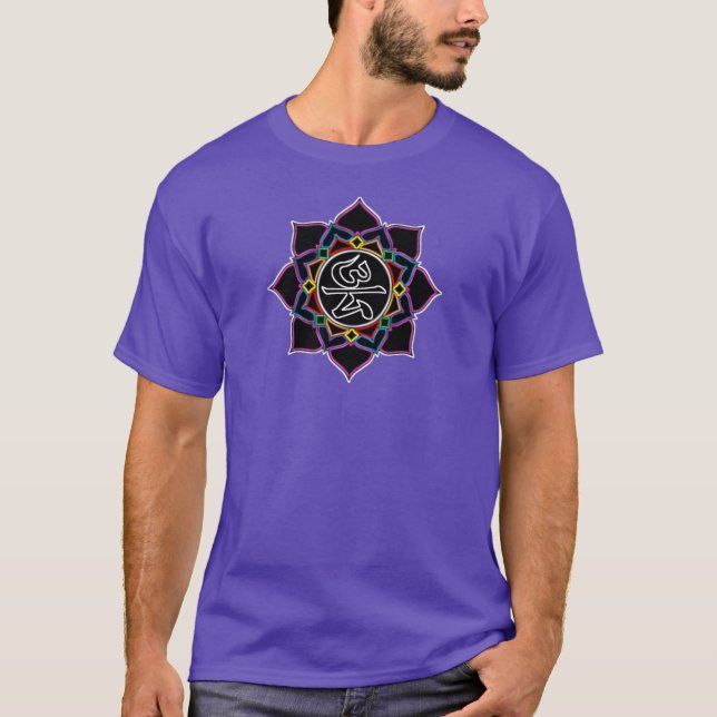 Camiseta T-shirt de Lotus dos homens [roxo] (Frente)