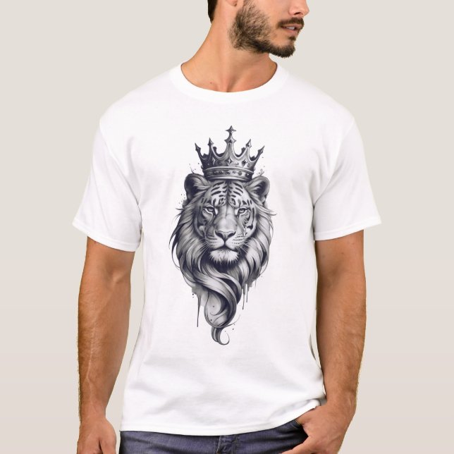 Camiseta T-Shirt de Luxo Rei Leão Negro (Frente)