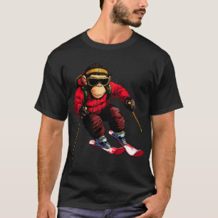 Camiseta T-Shirt de macaco-esqui