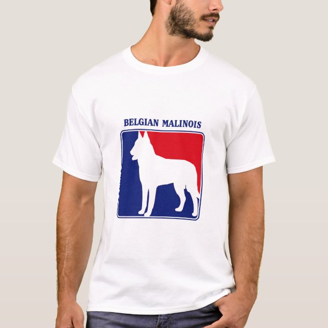 Camiseta T-shirt de Malinois do belga da liga principal (Frente)