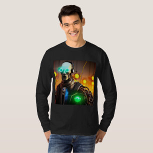 Camiseta T-shirt de manga preta de 2 homens