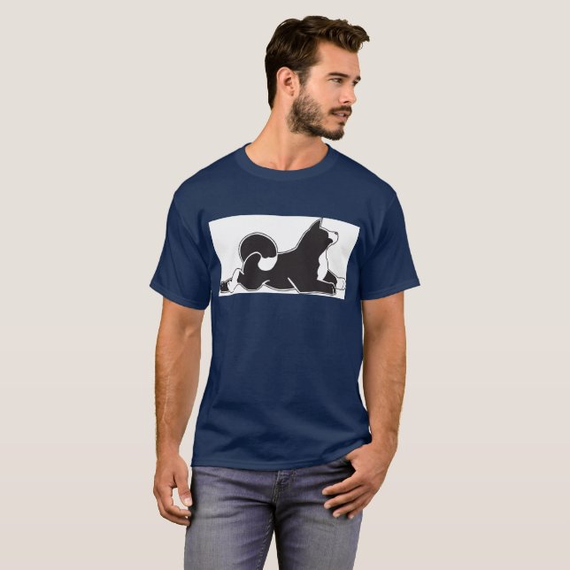 Camiseta T-shirt de MARTE do marinho dos homens (Frente Completa)
