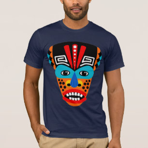 Camiseta T-Shirt de Máscara Tribal Étnica
