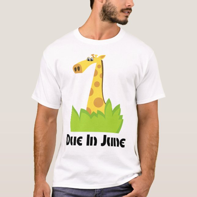 Camiseta T-shirt de maternidade bonito da dívida em junho (Frente)