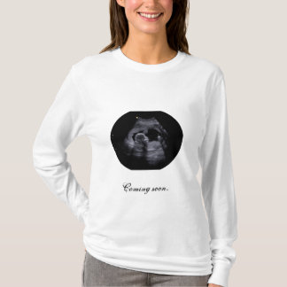 Camiseta T-shirt de maternidade com imagem de sonografia