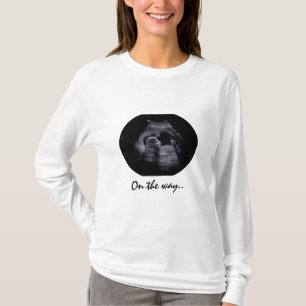 Camiseta T-shirt de maternidade com imagem de sonografia