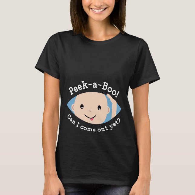 Camiseta T-Shirt de Maternidade de Peek-A-Boo (Frente)