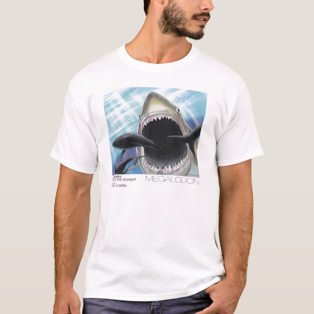 Camiseta T-shirt de Megalodon (adulto) (Frente)