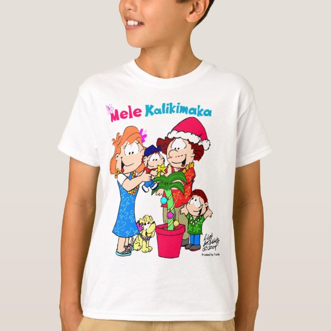 Camiseta T-shirt de Mele Kalikimaka Keiki (miúdos) (Frente)