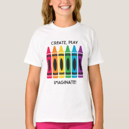 Camiseta T-Shirt de Meninas com Texto Personalizado do Cray