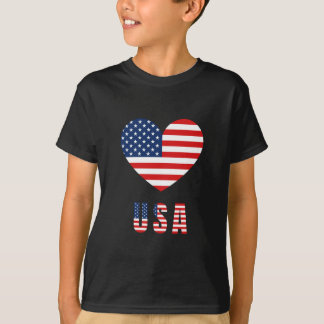 Camiseta T-Shirt de Menino com Design de Sinalizador dos EU