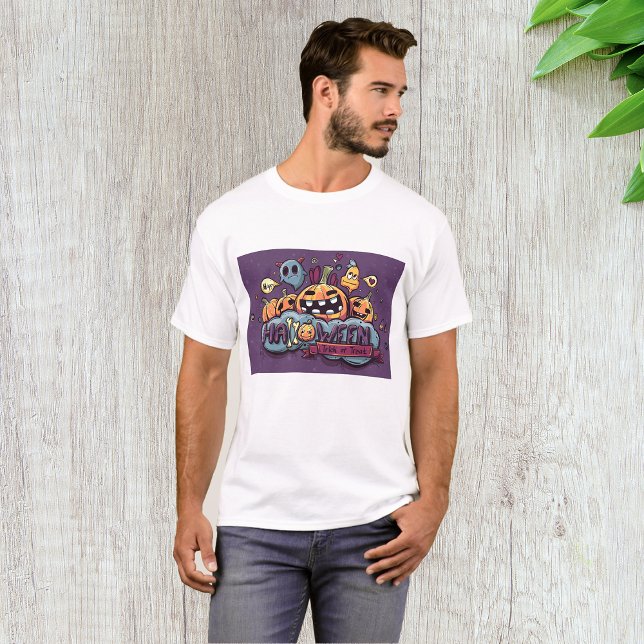 Camiseta T-Shirt De Mens De Trick Ou De Tratamento (Criador carregado)