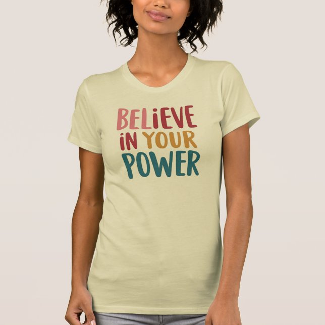 Camiseta T-shirt de mensagem positiva personalizada (Frente)