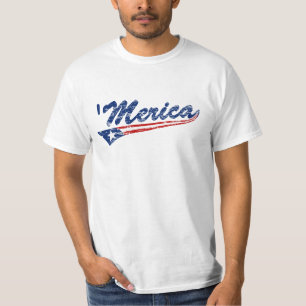 Camiseta T-shirt de Merica do Swoosh do estilo da bandeira