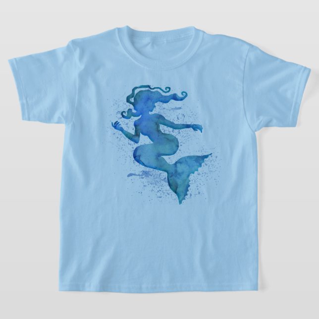 Camiseta T-Shirt de Mermaid Azul (Postura )
