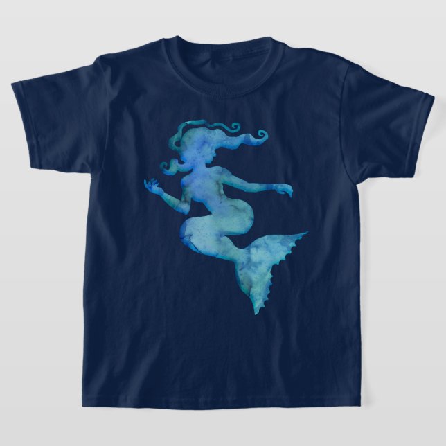 Camiseta T-Shirt de Mermaid Azul (Postura )