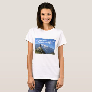 Camiseta T-shirt de Mont Blanc das montanhas das citações