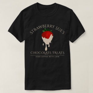 Camiseta T-Shirt de morango de chocolate branco