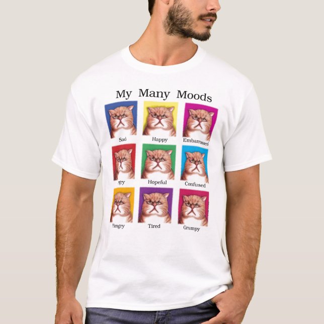 Camiseta T-shirt de muitos humores (Frente)
