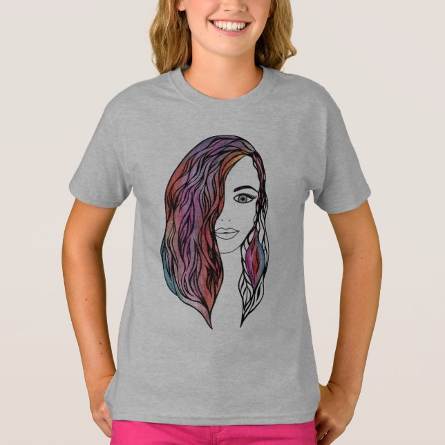Camiseta T-shirt de mulheres bonitas com uma fotografia (Frente)
