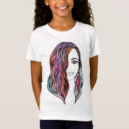 Camiseta T-shirt de mulheres bonitas com uma fotografia
