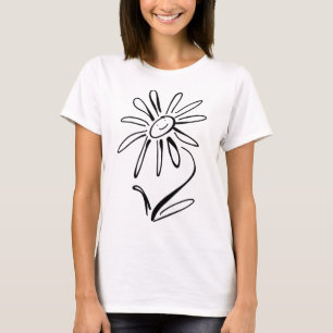 Camiseta T-Shirt de mulheres FLOWER FELIZ