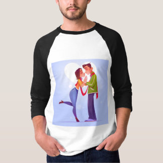 Camiseta T-Shirt de namorados-dia-casal plano