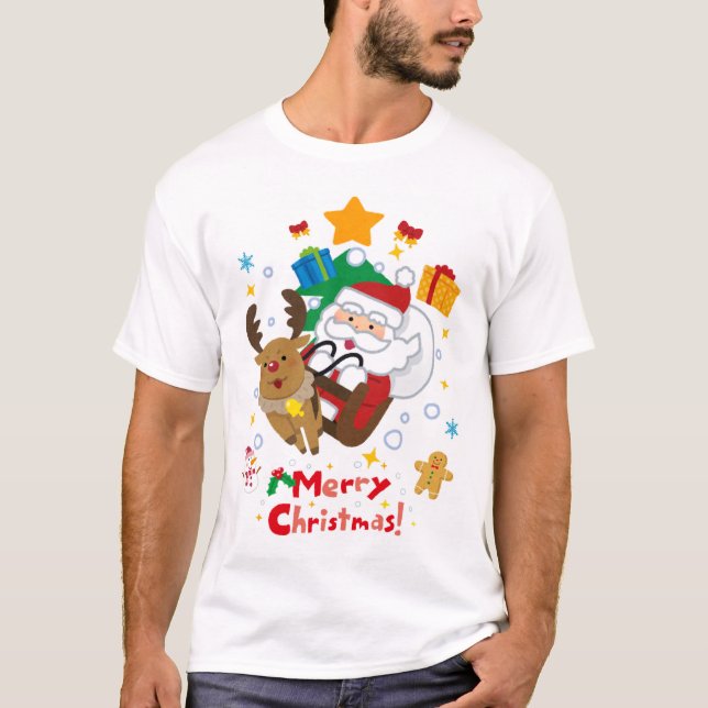 Camiseta T-shirt de Natal bonita (Frente)