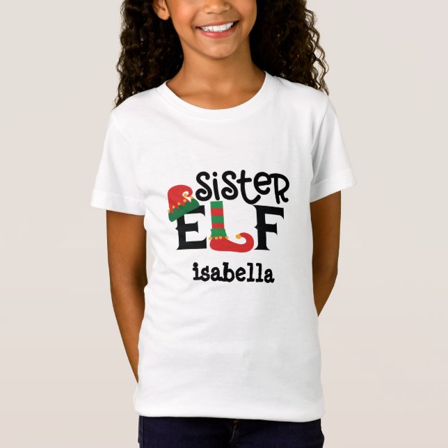 Camiseta T-Shirt de Natal da Irmã Personalizada (Frente)