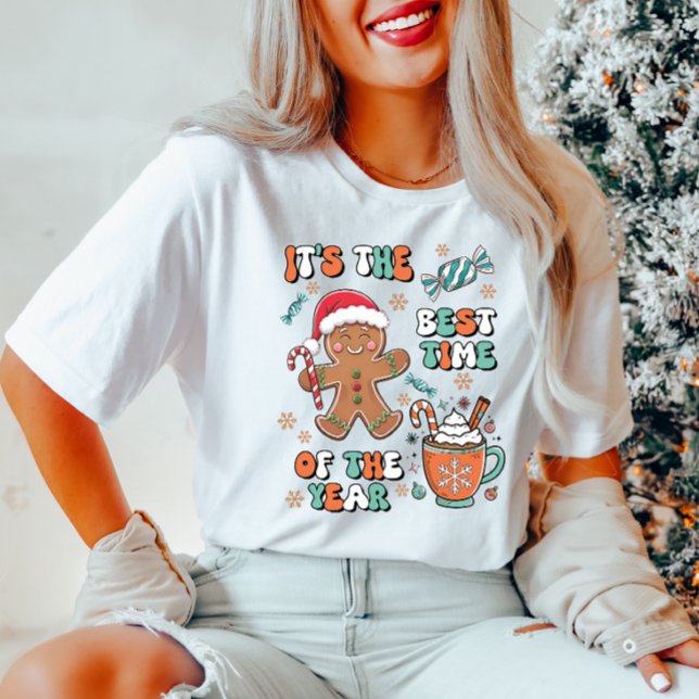 Camiseta T-Shirt de Natal de Homem Gingerpão bonito (Criador carregado)