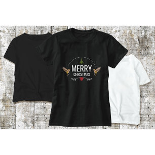 Camiseta T-Shirt de Natal de Hummingbird Preto