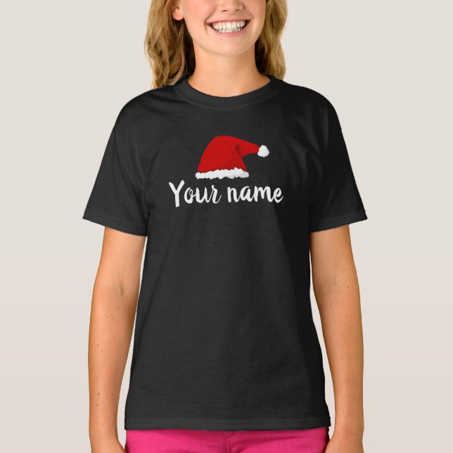 Camiseta T-Shirt de Natal de Papais noeis Personalizados (Frente)