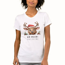 T-Shirt de Natal de Reindeer de Feriado FUNNY