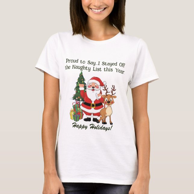Camiseta T-Shirt de Natal Engraçado (Frente)