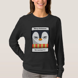 Camiseta T-Shirt de Natal Engraçado Cross Penguin