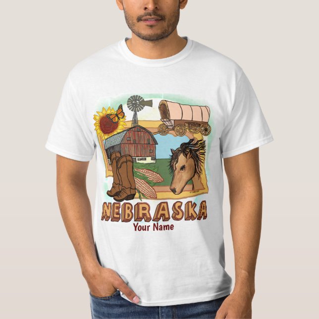 Camiseta t-shirt de Nebraska (Frente)