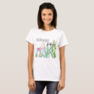 Camiseta T-Shirt de Negócios Personalizado Boho Llama Bohem