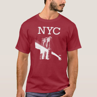 Camiseta T-shirt de New York vermelho escuro