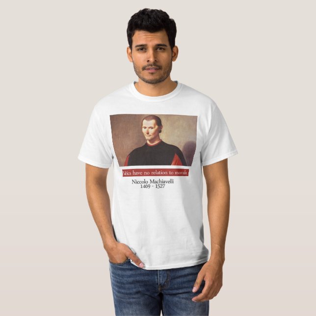 Camiseta T-shirt de Niccolo Machiavelli (Frente Completa)