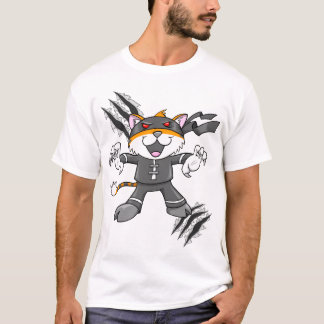 Camiseta T-shirt de Ninja do guerreiro do estilo do tigre