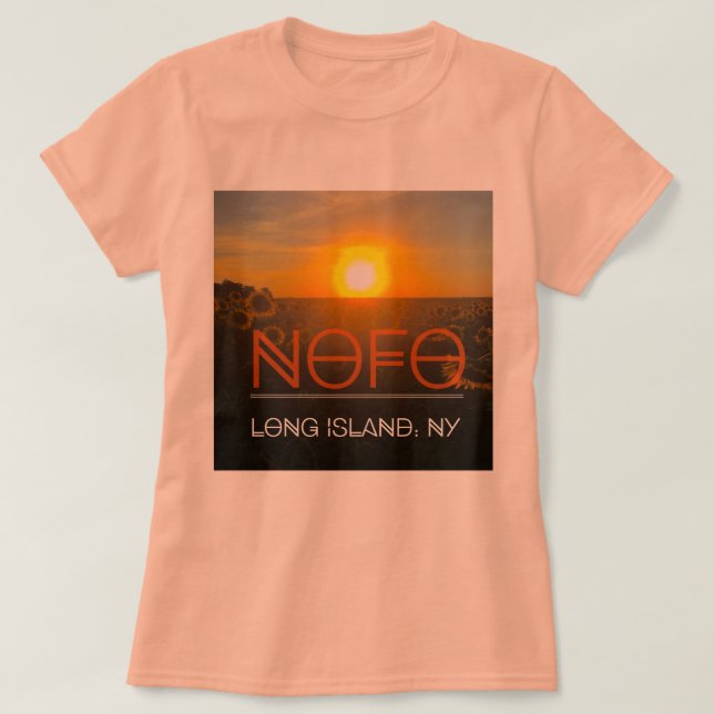 Camiseta T-shirt de Nofo Long Island com contexto do (Frente do Design)
