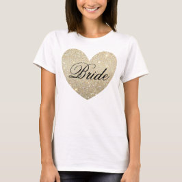 Camiseta T-Shirt de Noiva de Coração